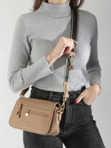Sac Bandoulire Zip Lulu castagnette Marron zip WILDAN-vue-porte