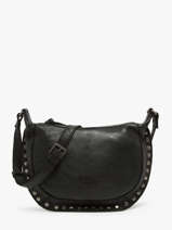 Sac Bandoulire Barcelone Cuir Basilic pepper Noir barcelone BBAC05