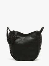 Sac Bandoulire Barcelone Cuir Basilic pepper Noir barcelone BBAC02