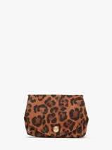 Porte-monnaie Cuir Paul marius Marron leopard GUSTALEO