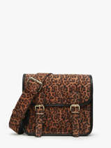 Cross Body Tas Leopard Leder Paul marius Zwart leopard SACOSLEO