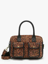 Sac Bandoulire Leopard Cuir Paul marius Marron leopard DANDSLEO