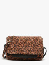 Sac Bandouli�re Leopard Cuir Paul marius Noir leopard DIANSLEO