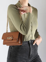 Cross Body Tas Heather Leder Michael kors Bruin heather S2G7HC0L-vue-porte