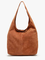 Sac Port paule Velvet Cuir Milano Marron velvet VE24062B