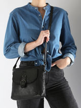 Cross Body Tas Utility Leder Basilic pepper Zwart utility BUTI06-vue-porte