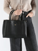 Sac  Main Grained Miniprix Noir grained F6929-vue-porte
