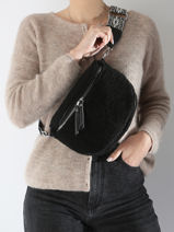Sac Banane Miniprix Noir sangle 2-vue-porte