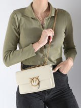 Sac Bandoulire Love Bag Soft Cuir Pinko Beige love bag soft 4528A29Q-vue-porte