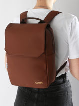 Sac  Dos Cluse Marron backpack CX045-vue-porte