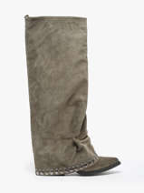 Bottes En Cuir N6 Vert women AN31