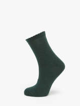 Chaussettes Pieces Vert socks women 17078534