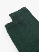 Chaussettes Pieces Vert socks women 17078534-vue-porte