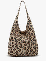 Schoudertas Velvet Leopardo Leder Milano Beige velvet leopardo VL24062