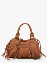 Sac Bandoulire Velvet Cuir Milano Marron velvet VE24093