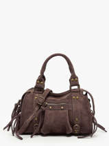 Sac Bandoulire Velvet Cuir Milano Marron velvet VE24093
