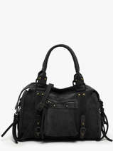 Sac Port paule Velvet Cuir Milano Noir velvet VE24094