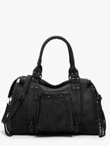 Sac Port� �paule A4 Velvet Cuir Milano Noir velvet VE24095