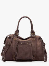 Schoudertas A4 Formaat Velvet Leder Milano Bruin velvet VE24095