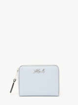 Portefeuille Cuir Karl lagerfeld Bleu k signature A1W32105