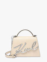Sac Bandoulire K Signature Cuir Karl lagerfeld Beige k signature A1W30038
