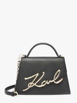 Sac Bandoulire K Signature Cuir Karl lagerfeld Noir k signature A1W30036