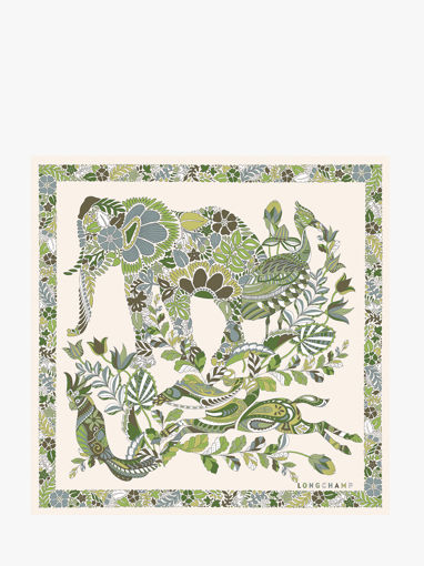 Longchamp Soie gots Foulard Vert