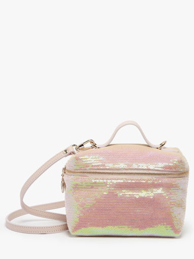 Longchamp Le pliage paillettes Sac port travers Rose