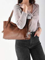 Sac � Main Caviar Cuir Milano Marron caviar CA24066-vue-porte