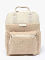 Sac  Dos 1 Compartiment + Pc 15" Kapten and son Beige fleece BERGENPF