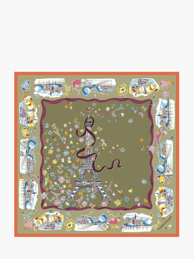 Longchamp Soie gots Foulard Groen