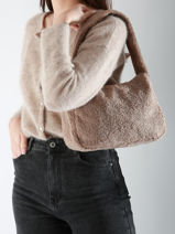 Cross Body Tas Fur Miniprix Beige fur 3927-vue-porte