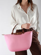 Longchamp Le pliage original Sac port main Rose-vue-porte