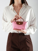Longchamp Le pliage original Pochette Rose-vue-porte