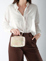 Longchamp Le pliage paillettes Sac port travers Rose-vue-porte