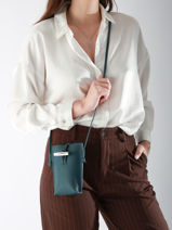 Longchamp Le roseau Etui ipod/cd Bleu-vue-porte