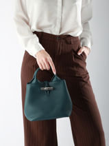 Longchamp Le roseau Sac port main Bleu-vue-porte