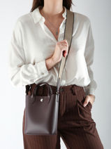 Longchamp Epure timeless Cross body tas Violet-vue-porte