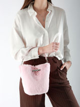 Longchamp Le roseau cosy Cross body tas Roze-vue-porte