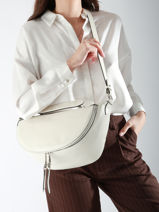 Sac Bandoulire M Origami Cuir Lancel Beige origami A12528-vue-porte