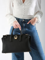 Handtas M Equestre Leder Etrier Beige equestre EEQT142M-vue-porte