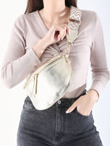 Sac Banane Miniprix Or sangle 1-vue-porte
