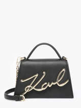 Sac Bandoulire K Signature Cuir Karl lagerfeld Noir k signature A1W30038