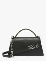 Sac Bandoulire K Signature Cuir Karl lagerfeld Noir k signature A1W30458