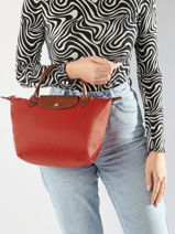 Longchamp Le pliage original Sac port main Rouge-vue-porte