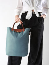 Longchamp Le pliage original Handtas Blauw-vue-porte