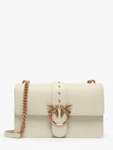 Sac Bandoulire Love Bag Icon Cuir Pinko Beige love bag icon A0F1