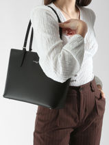 Sac Port paule Smooth Cuir Lancaster Noir smooth 7-vue-porte