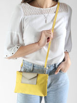 Cross Body Tas Smart Kba Lancaster Geel smart kba 27-vue-porte