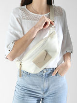 Sac Banane Lancaster Beige maya 85-vue-porte
